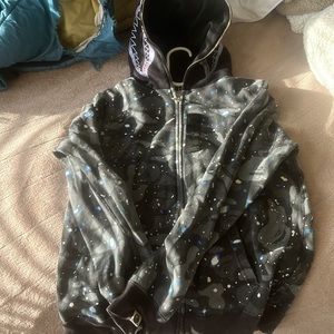 BAPE SPACE CAMO SHARK FULL
ZIP HOODIE BLACK